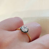 1 Carat Lab - Grown Diamond Black Gold Solitaire Ring - floysun