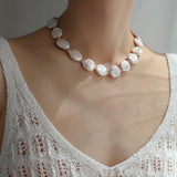 Elegant Rebellion Baroque Pearl Statement Necklace