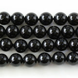 8mm Black Onyx Beaded Long Necklace - floysun