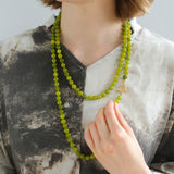 8mm Refreshing Green Grape Gemstone Beaded Necklace - floysun