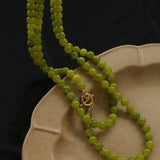 8mm Refreshing Green Grape Gemstone Beaded Necklace - floysun