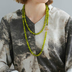 8mm Refreshing Green Grape Gemstone Beaded Necklace - floysun