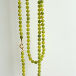 8mm Refreshing Green Grape Gemstone Beaded Necklace - floysun