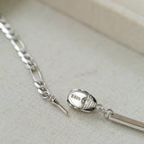 925 Silver Matte Black Red Agate Necklace - floysun