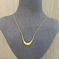 925 Silver Metal Style U - Shape Medium Length Necklace - floysun