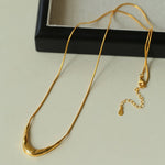 925 Silver Metal Style U - Shape Medium Length Necklace - floysun