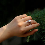 925 Silver Micro - Pave Zircon Natural Pearl Open Ring - floysun
