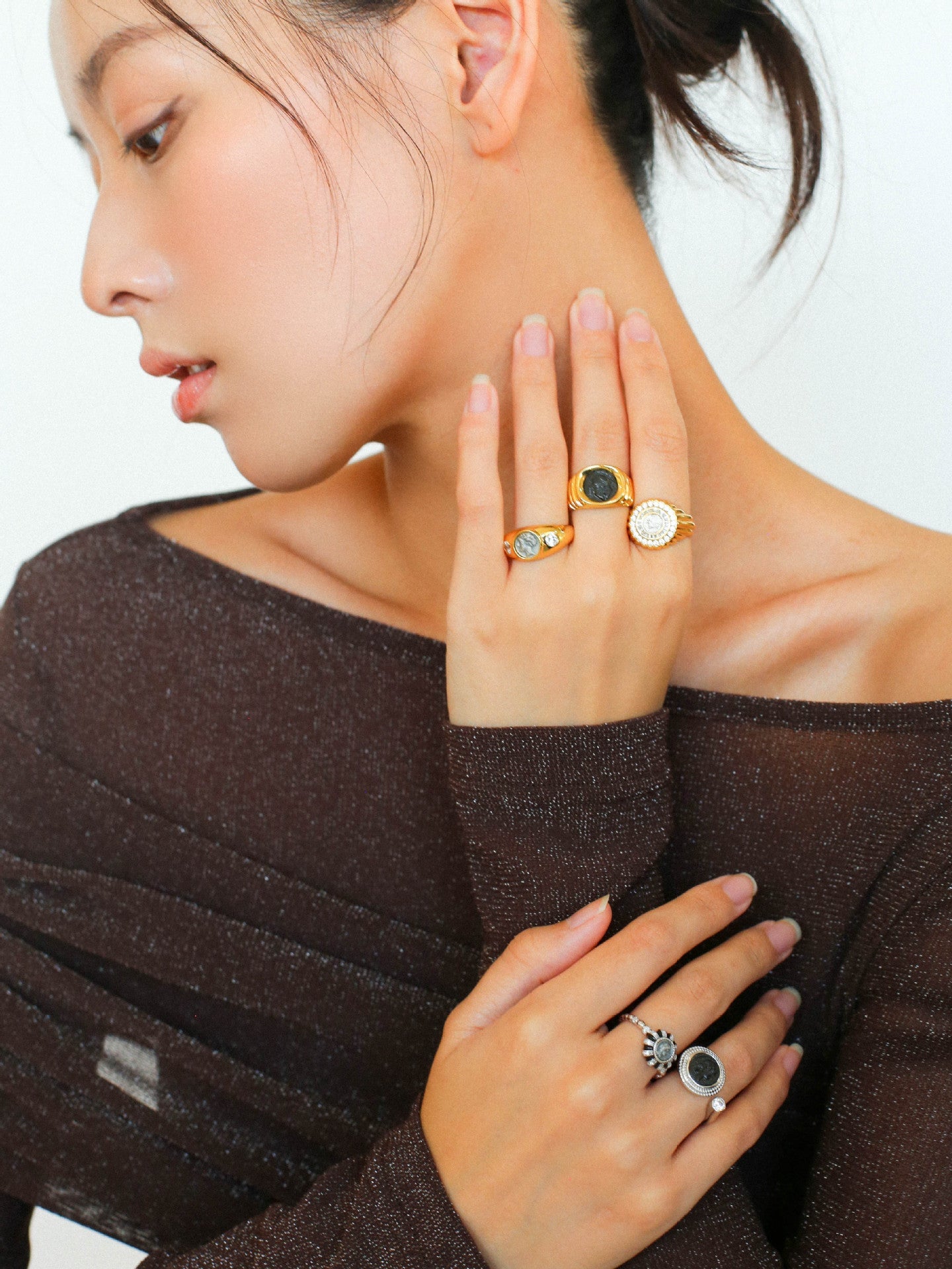 925 Silver Minimalist Vintage Antique Coin Ring - floysun