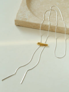 925 Sterling Silver Adjustable Pull-Chain Necklace Minimalist & Versatile Statement Piece