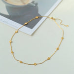 925 Silver Stacked Relief Mini Gold Coin Necklace - floysun