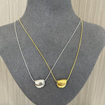 925 Silver Textured Clay Pendant Necklace - floysun