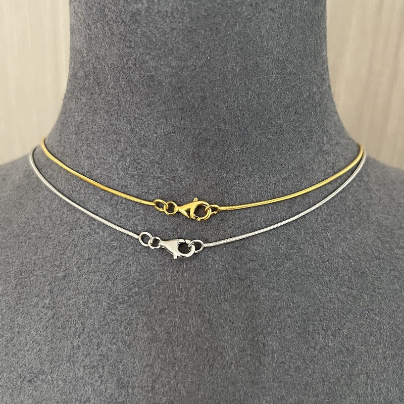 925 Silver Textured Clay Pendant Necklace - floysun