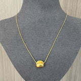 925 Silver Textured Clay Pendant Necklace - floysun