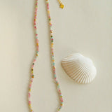 925 Silver Tourmaline Beaded Layering Necklace - floysun