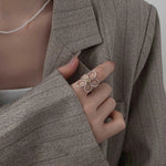 925 Sterling Silver Adjustable Daisy Ring Minimalist & Versatile Jewelry - floysun