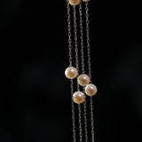 925 Sterling Silver Baby Pearl & Stardust Pearl Necklace Set - floysun