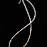 925 Sterling Silver Baby Pearl & Stardust Pearl Necklace Set - floysun
