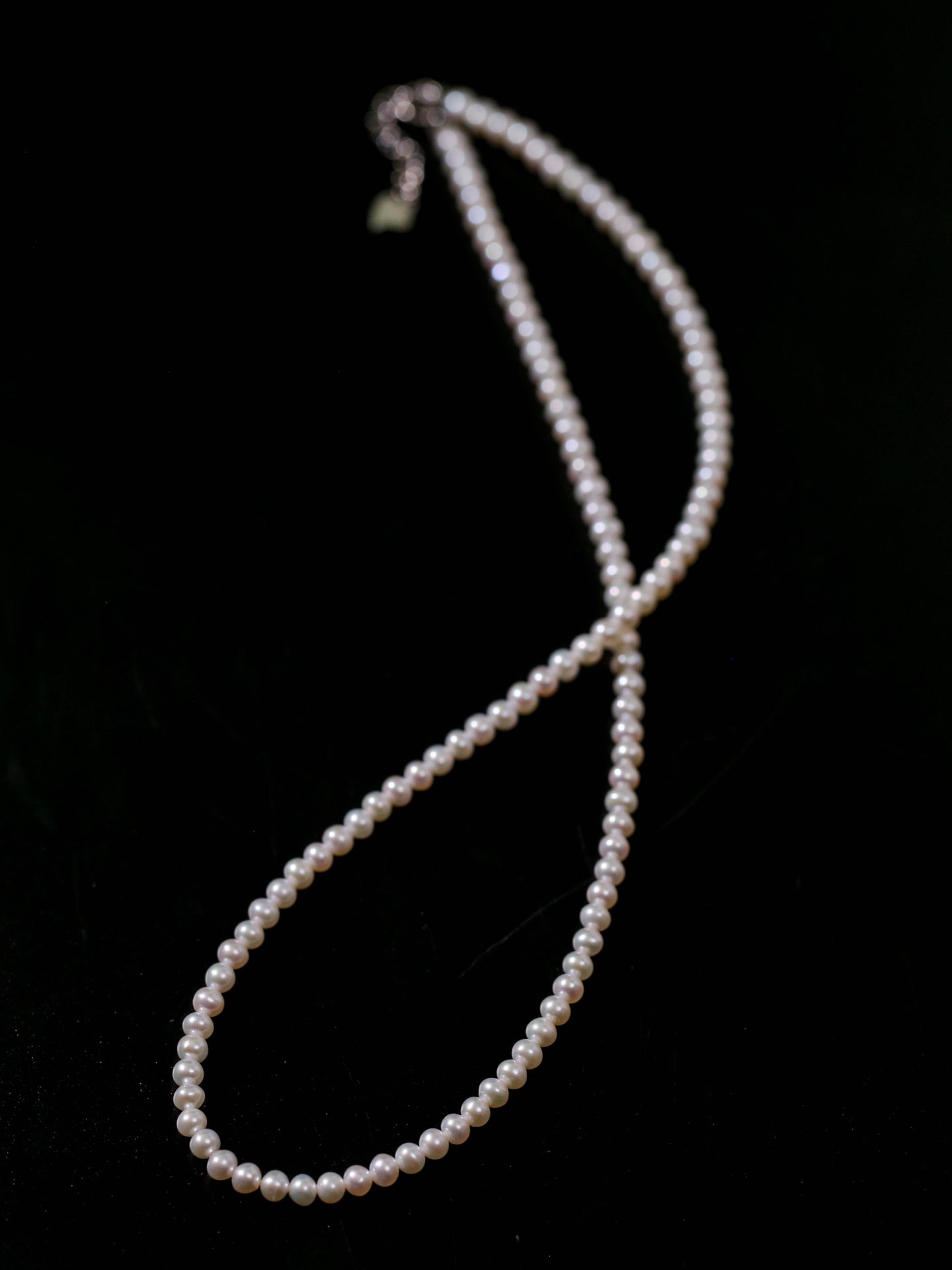 925 Sterling Silver Baby Pearl & Stardust Pearl Necklace Set - floysun