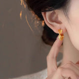 925 Sterling Silver Irregular Wavy Edge Twisted Hoop Earrings - floysun
