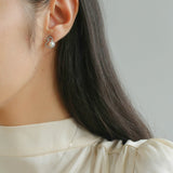 925 Sterling Silver Pearl Gourd Stud Earrings - floysun