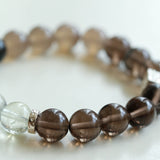 925 Sterling Silver Smoky Quartz Energy Bracelet - floysun