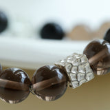 925 Sterling Silver Smoky Quartz Energy Bracelet - floysun