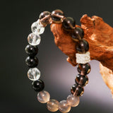 925 Sterling Silver Smoky Quartz Energy Bracelet - floysun