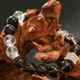 925 Sterling Silver Smoky Quartz Energy Bracelet - floysun