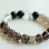 925 Sterling Silver Smoky Quartz Energy Bracelet - floysun