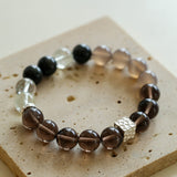 925 Sterling Silver Smoky Quartz Energy Bracelet - floysun