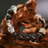 925 Sterling Silver Smoky Quartz Energy Bracelet - floysun