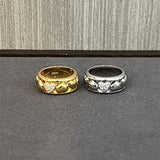925 Sterling Silver Turning Heart Ring with Diamond - floysun