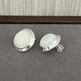 925 Sterling Silver White Mother of Pearl Stud Earrings - floysun
