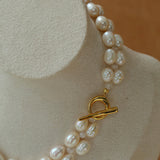Double Layer Braided Freshwater Pearl Necklace OT Choker