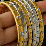 Star-Embellished Narrow Cuff Bracelet