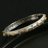 Star-Embellished Narrow Cuff Bracelet