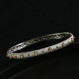 Star-Embellished Narrow Cuff Bracelet