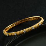 Star-Embellished Narrow Cuff Bracelet