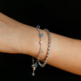 Italian Brushed Gold Bead & Swarovski Crystal Bracelet