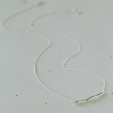 Minimalism Metal Toothpick Chian Necklace - Silver