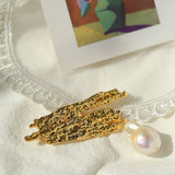 Landscape Lava Series Large Baroque Pearl Brooch