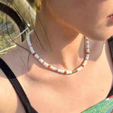 Rainbow Multi Stone Beaded Necklace