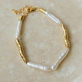 Streamer Toothpick Baroque Pearl Bracelet