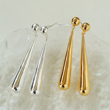 Geometric Metal Wind Long Teardrop Earrings