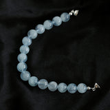 Ocean Serenity Aquamarine Magnetic Clasp Beaded Bracelet