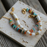Rainbow Multi Stone Beaded Bracelet