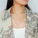 Ocean Serenity Aquamarine & Clear Quartz Magnetic Convertible Beaded Necklace