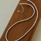 Single White Mini Freshwater Pearl Necklace