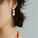 Three Freshwater Pearl Drop Earrings