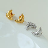 Petite Croissant Stud Earrings